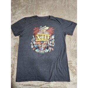 World Series Beer Pong T Shirt Large XL Las Vegas 2018 Gray Games cotton poly